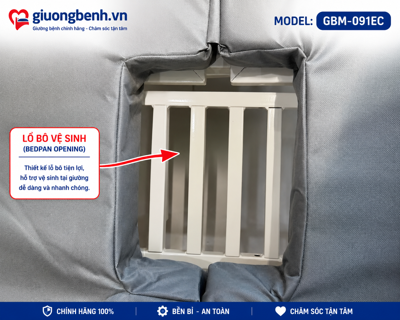Giường GBM-091EC tải trọng 300kg có remote cầm tay